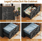SEDETA 2 Drawer File Cabinet - Image 4