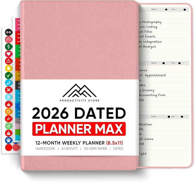 Dated, 2026 Planner, 8.5" x 11" by PRODUCTIVITYSTORE