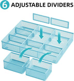 Marbrasse 3 Packs Desk Drawer Organizers, Metal Mesh Dividers - Image 2