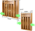 oridom Expandable Acacia Kitchen Drawer Organizer - Image 2