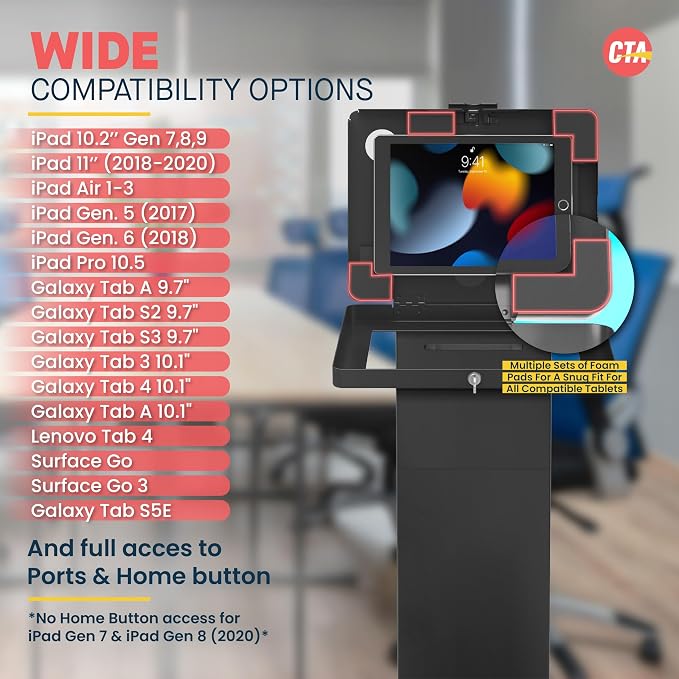 CTA Digital Locking Kiosk & Enclosure – Premium Locking Floor Stand Kiosk - Image 4