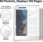 Dunwell Presentation Binder 60-Pocket, Displays 120 Pages, 8.5x11 Portfolio - Image 3