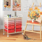 Giantex 12 Drawer Rolling Storage Cart Tools Scrapbook Paper Office School - Image 4