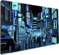 Japanese Gaming Arcade Blue Large Gaming Mouse Pad Keyboard Desk Pad Extended by Mechanical+Cattle