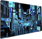 Japanese Gaming Arcade Blue Large Gaming Mouse Pad Keyboard Desk Pad Extended by Mechanical+Cattle