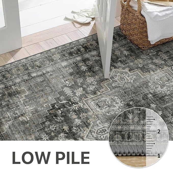 GENIMO 2x12 Runner Rugs for Hallway, Machine Washable Non Slip Vintage Rugs - Image 5