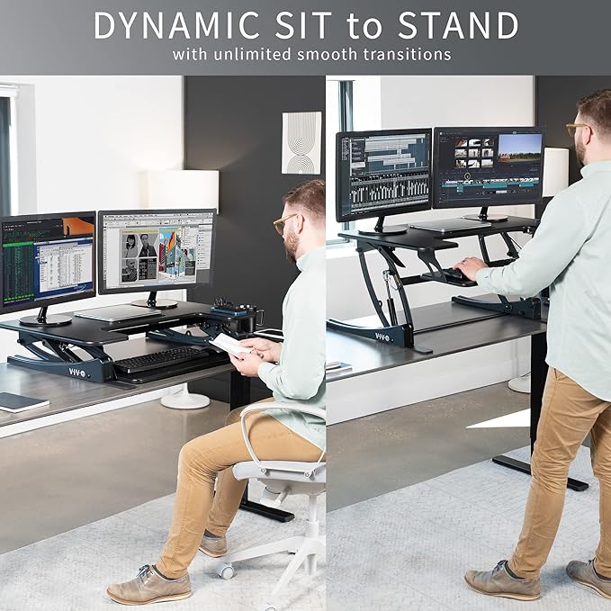 VIVO 36 inch Height Adjustable Stand Up Desk Converter, V Series, Quick Sit to - Image 3
