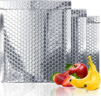Amiff Silver Thermal Bubble Mailer, 5 x 9 Inches. 10 Pack Metallic Bubble by AMIFF