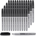 WOSWEL Permanent Markers Bulk, Ultra Fine Point, 48 Pack Black Permanent Marker by WonderfulOptions