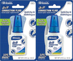 BAZIC Products Correction Liquid 2 in 1, Foam Brush & Precise Metal Tip by BAZICProducts