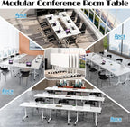 Conference Table Flip Top Mobile Conference Room Tables, Folding Conference - Image 5