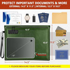 ROLOWAY Fireproof Document Bag, 6400℉ Fireproof Money Bag - Image 2