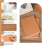 miikoul 4 Pack A5 Kraft Paper Notebook Lined Journal Bulk, 8.3 X 5.5 Inch - Image 3