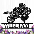 Custom Motorcycle Metal Signs Personalized Dirt Biker Name Sign Custom Garage by HengMeiZiK