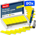 GAUDER Magnetic Dry Erase Labels | 90x Magnetic Labels | Dry Erase Magnets by GAUDER