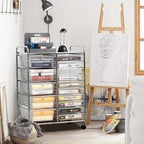 LDAILY 15 Drawer Rolling Storage Cart, Rolling Cart - Image 7