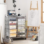 DORTALA 15-Drawer Rolling Storage Cart - Image 8