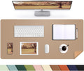 AFIING Leather Desk pad Protector, Large Desk mat by AFIING