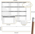 CLEVER CLEAN Large Dry Erase Wall Calendar - Image 2