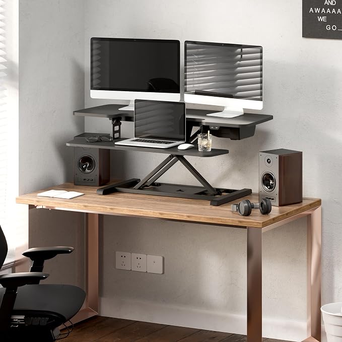 FLEXISPOT 40" Electric Standing Desk Converter, Height Adjustable Riser - Image 2