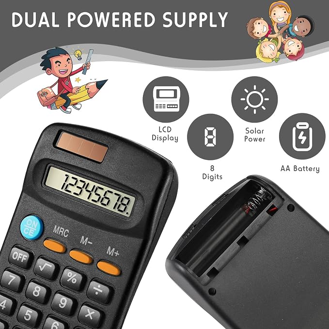 Flutesan 24 Pieces Basic Mini Calculators Bulk - Image 4