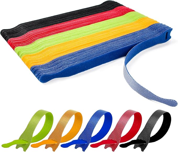 OneLeaf 110PCS Cord Organizer 8 × 1/2" Reusable Cable Ties by OneLeaf