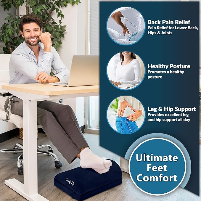 ComfiLife Foot Rest for Under Desk at Work – Adjustable Desk FootRest for - Image 3