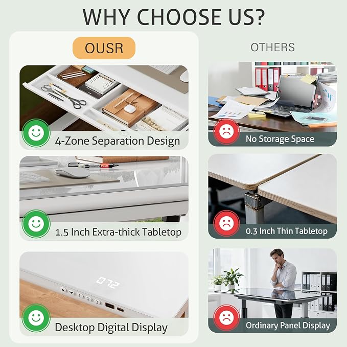 Furmax Glass Standing Desk - Image 5