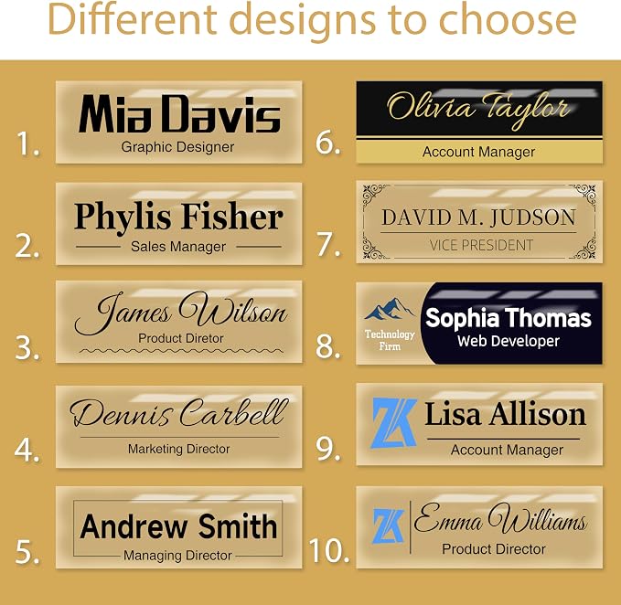 Personalized Office Wall Name Plate Sign Custom Door Name Plate Office Gifts - Image 6