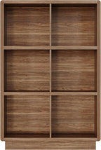 ChooChoo 3-Tier Bookshelf, 6 Cube Storage Organizer, Wooden Bookcase - Image 9