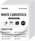 8.5'' x 11'' White Cardstock - 92lb Double-sided Cover Card Stock Heavyweight by UnclePaul