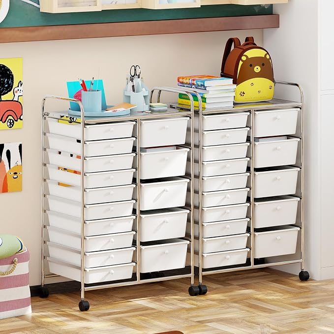 Giantex 15 Drawer Rolling Cart - Image 4