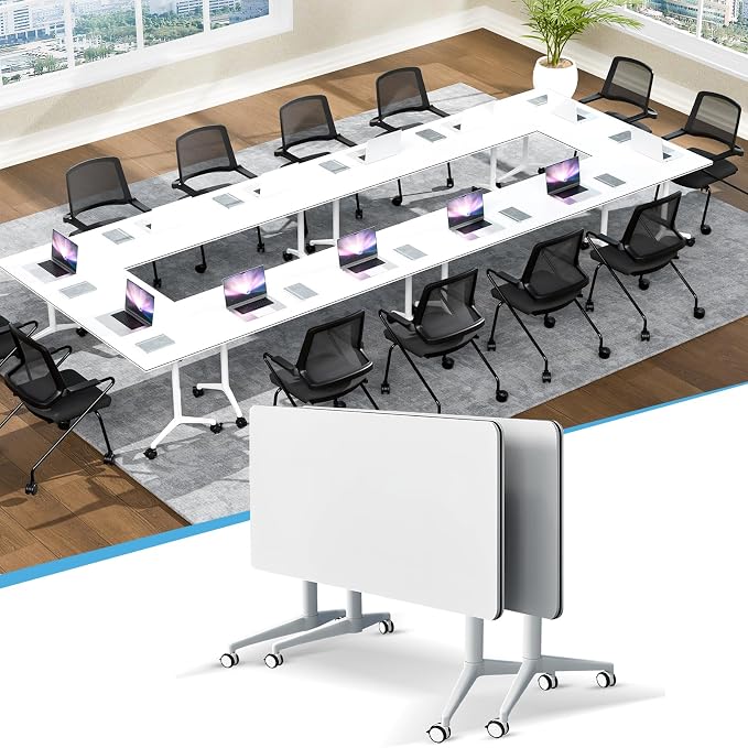 Conference Table, 55.1''Folding Conference Room Table by Unknown