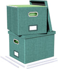 2 Pack File Storage Organizer, Document Organizer, Portable File Box by Oterri