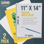 U.S. Art Supply 11" x 14" Premium Heavyweight Watercolor Paper Pad, 140lb - Image 2