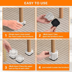 shouwuhho 8 Pack Furniture Risers Adjustable Bed Risers Heavy Duty Lifts Height - Image 6