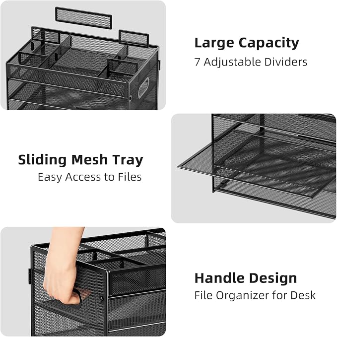 Marbrasse 5-Tier Letter Tray Paper Organizer - Image 3