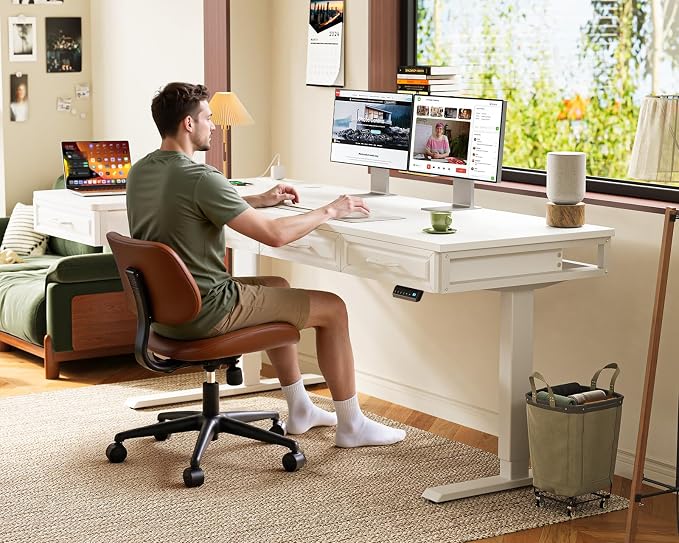 OffiGo L Shaped Electric Standing Desk - Image 9