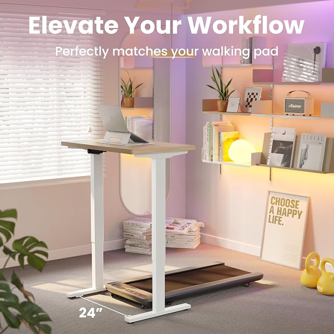 HUANUO 32" Small Electric Standing Desk Adjustable Height, 4 Memory Height - Image 9