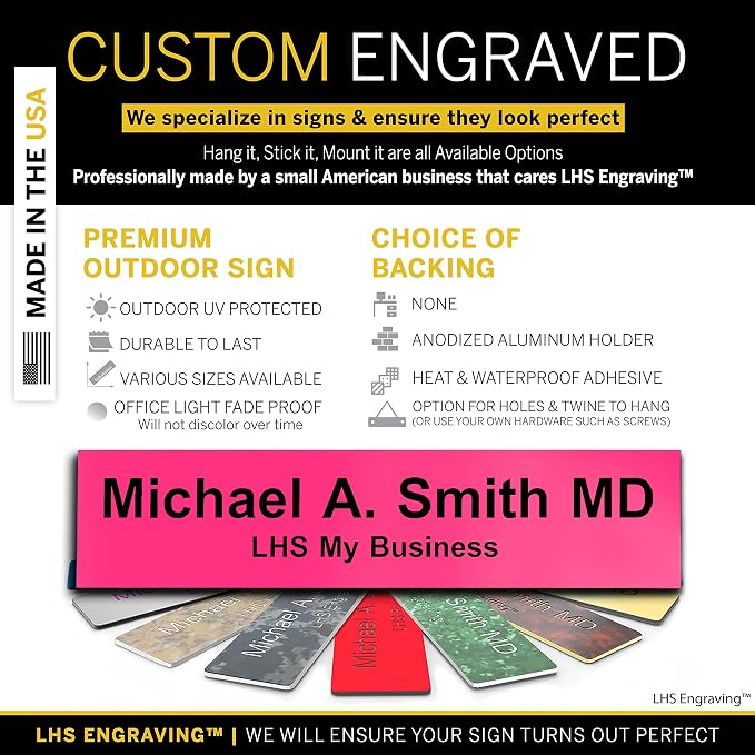 Custom Name Plate with Choice of Mounting - Image 2