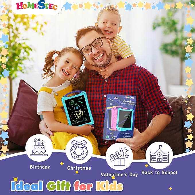 HOMESTEC Astrodraw Drawing Pad, Colorful LCD Writing Tablet - Image 5
