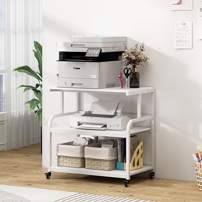 Fannova Printer Stand, 32.3" x 18.9" x 32.1" Extra Large Printer Table - Image 7