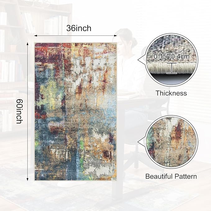 Anidaroel 36"x60" Chair Mat for Hardwood Floor, Anti-Slip Desk Chair Mat for - Image 6