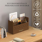 WISUCART Bamboo Mail Organizer Countertop Wood Desk Organizer Drawer Tabletop - Image 4