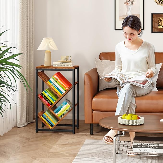 IBUYKE 5 Tier Tree Bookshelf, Small Desktop Bookshelf - Image 2