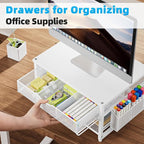 Marbrasse Wood Printer Stand for Desk, 2-Tier Desktop Printer Table for Home - Image 7
