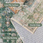 GENIMO 3x10 Runner Rugs for Hallway, Machine Washable Non Slip Vintage Rugs - Image 5