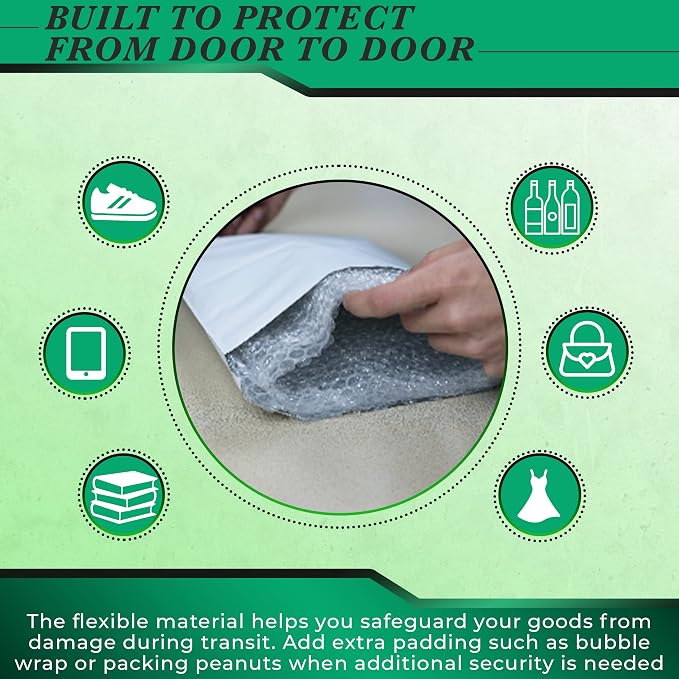 2000 Pack Secure Seal White Poly Mailers - Image 5