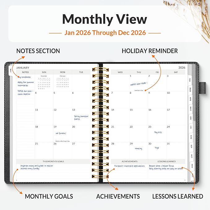 SUNEE 2026 Planner 5.9" x 8.3" – Dated Productivity Planner - Image 4