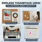 Push Pins 200Pcs Thumb Tacks: Clear Push Pin - Image 7